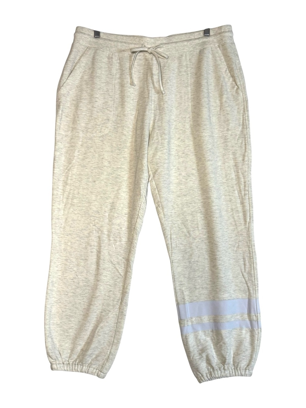Vineyard Vines Dreamcloth Ankle Stripe Joggers Women’s XL Oatmeal Heather